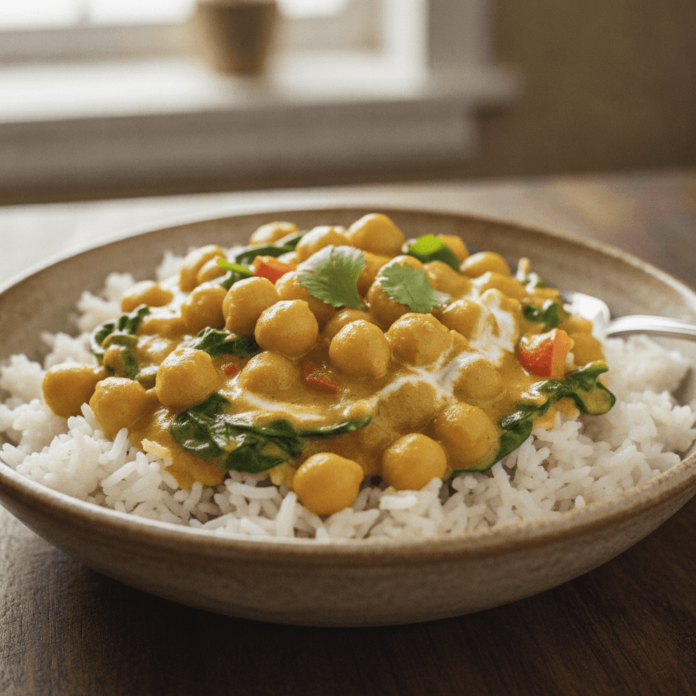 Kikärts- och spenatcurry