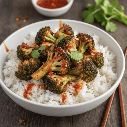 Ugnsstekt broccoli med sweet chilisås