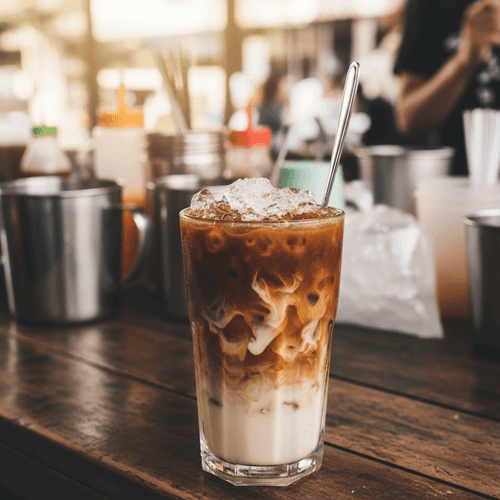 Thailändsk iskaffe (äkta gatuköksstil)