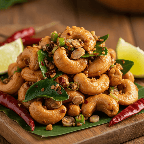 Kryddiga lime-cashewnötter på thai-vis